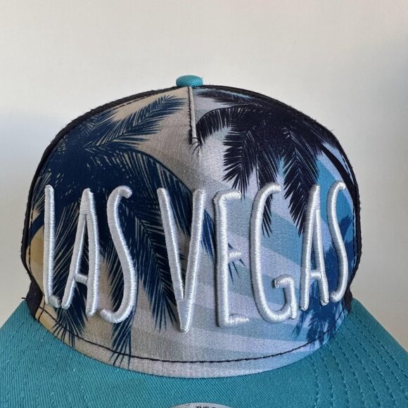 Las Vegas OTTO Baseball Cap Multicolor Embroidered Logo Snapback Hat Palms Print - Picture 2 of 14